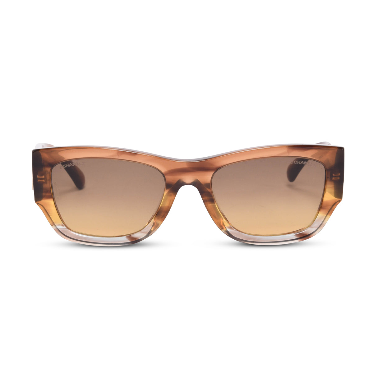Chanel Havana Gradient Rectangle CC Sunglasses