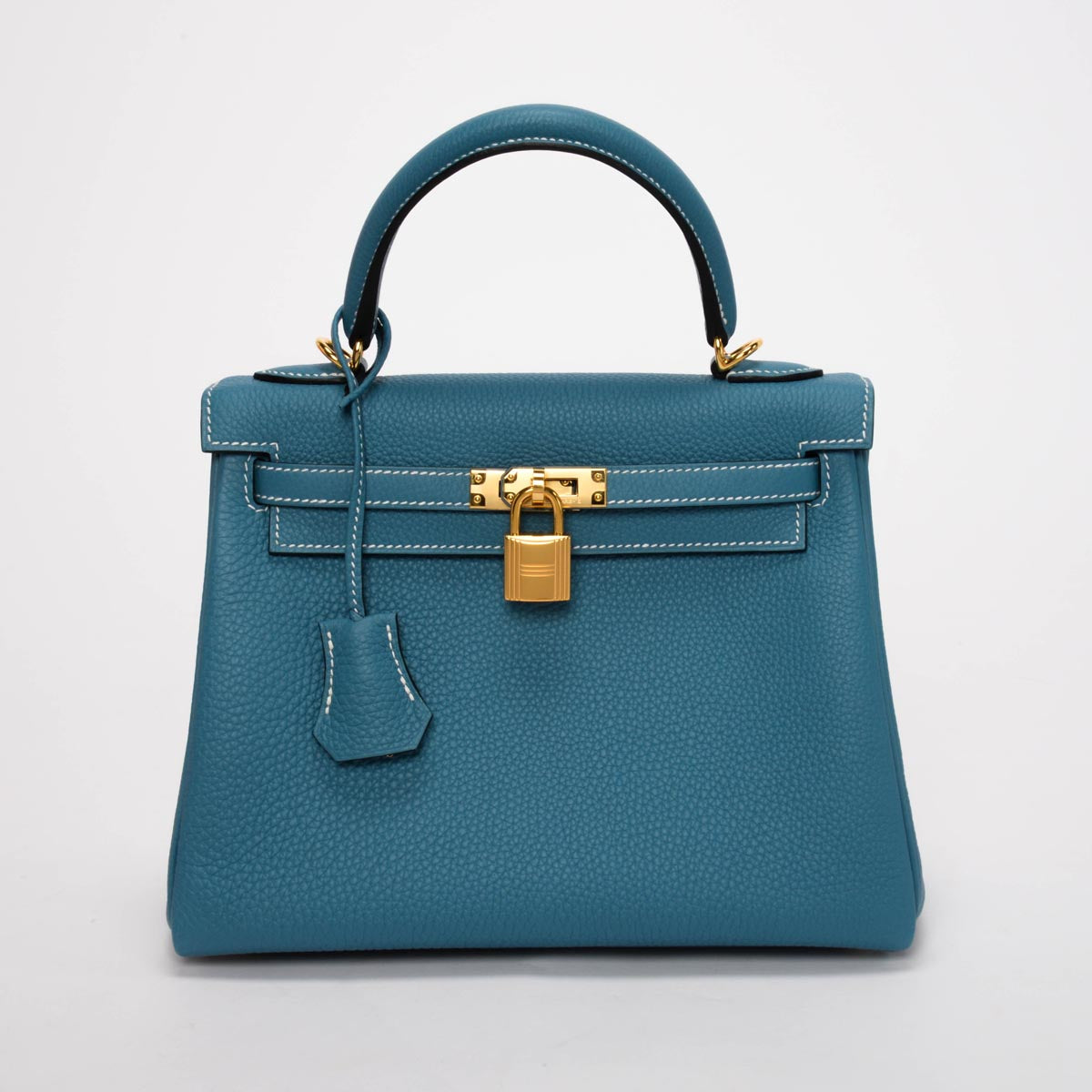 Hermes New Bleu Jean Togo Kelly 25 GHW
