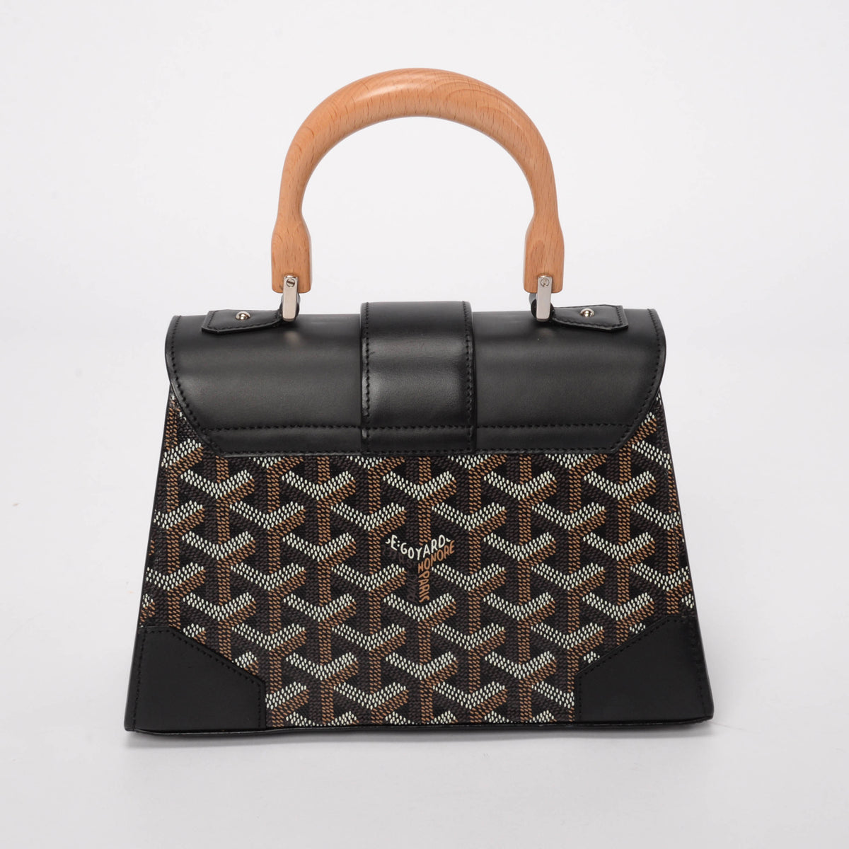 Goyard Black Goyardine Saigon Structure Mini Bag