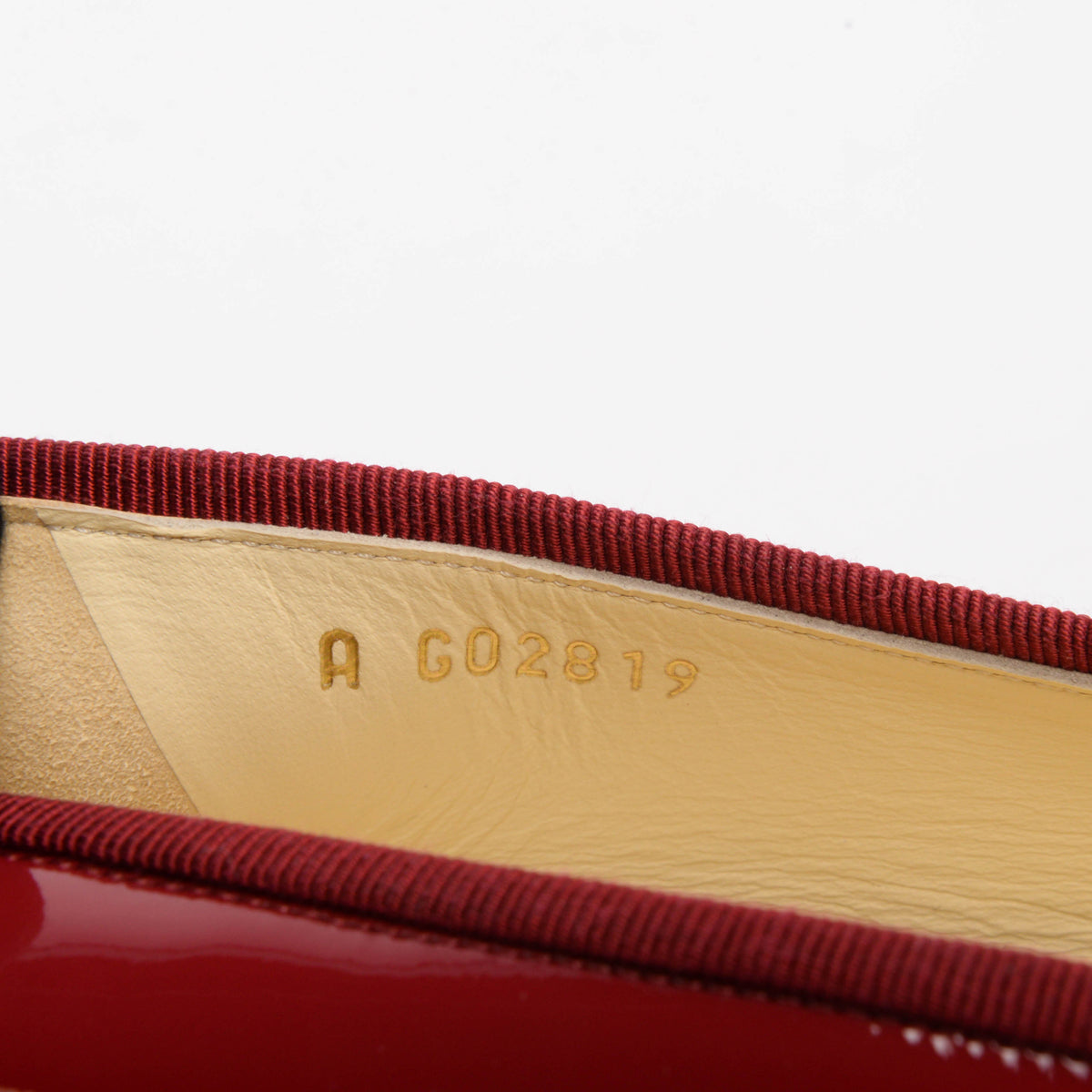 Chanel Red Patent CC Ballerina Flats 38