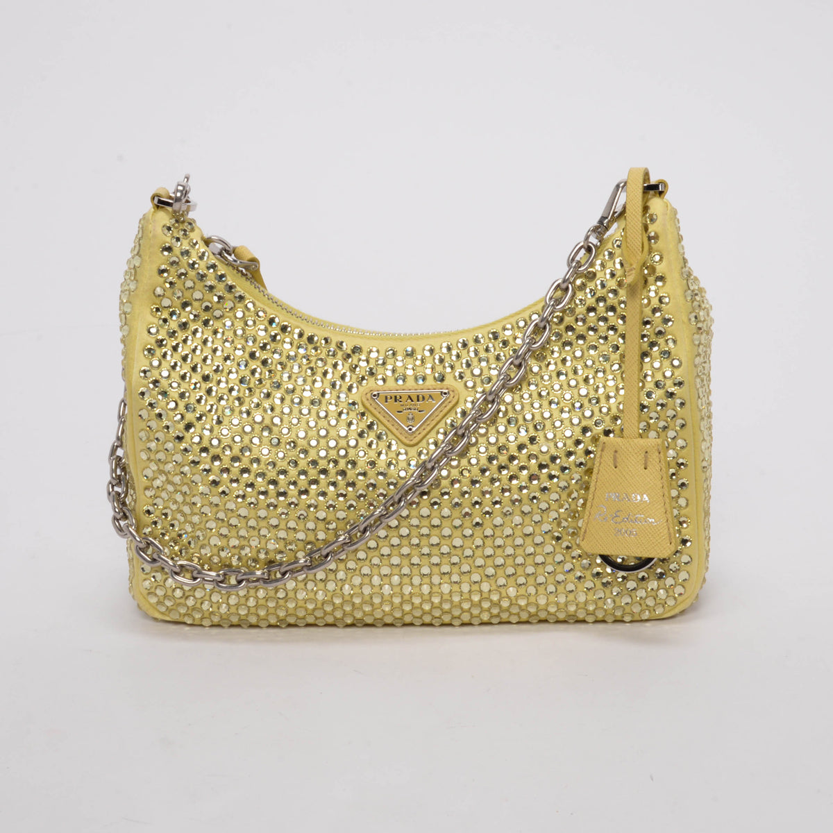 Prada Banana Satin & Crystal Re-Edition 2005 Bag