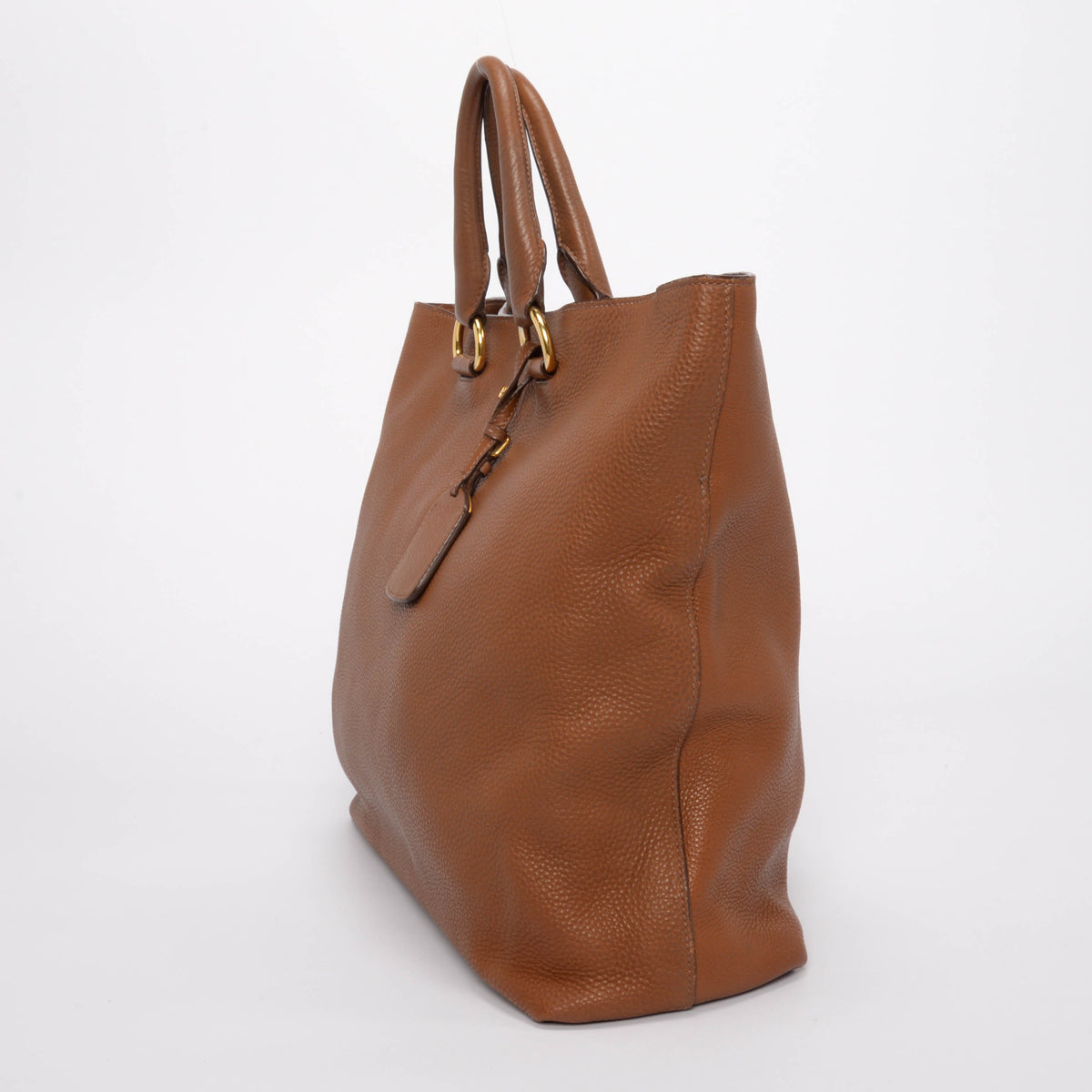 Prada Cannella Vitello Daino Large Shopping Tote