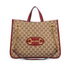 Gucci Red GG Canvas Horsebit Tote - Blue Spinach