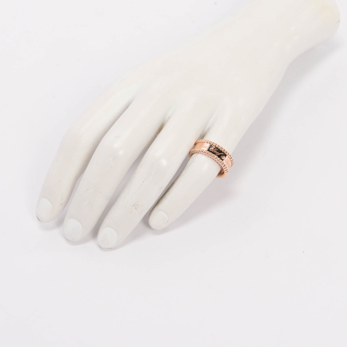 Van Cleef & Arpels Rose Gold Perlee Signature Ring