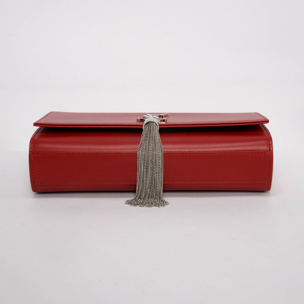 Saint Laurent Red Calfskin Medium Kate Tassel Bag
