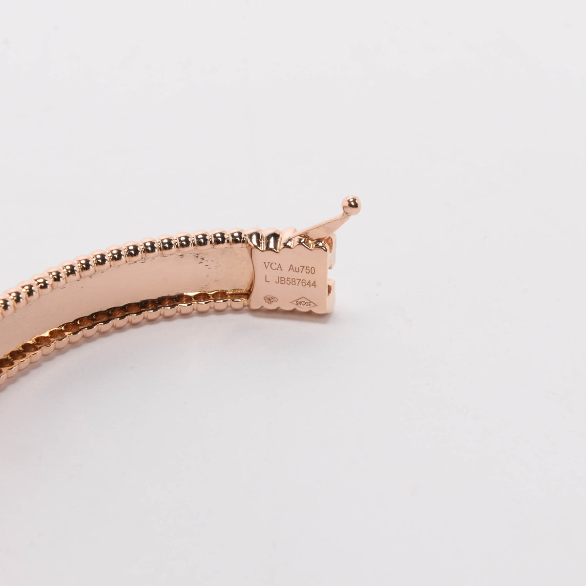 Van Cleef & Arpels 18k Rose Gold Perlee Signature Bracelet