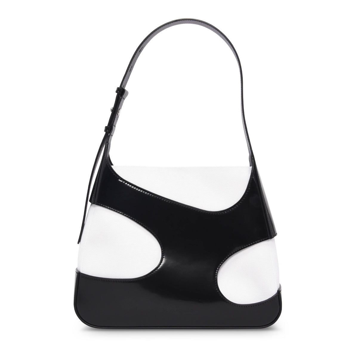 Ferragamo Black & White Cut-Out Detail Bag
