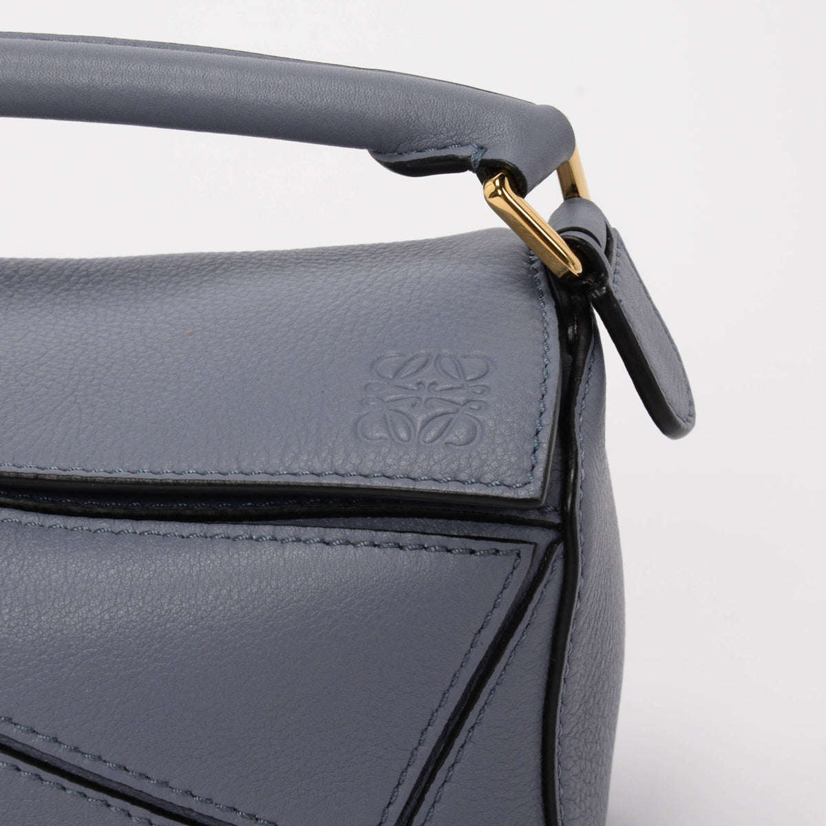 Loewe Blue Calfskin Mini Puzzle Bag