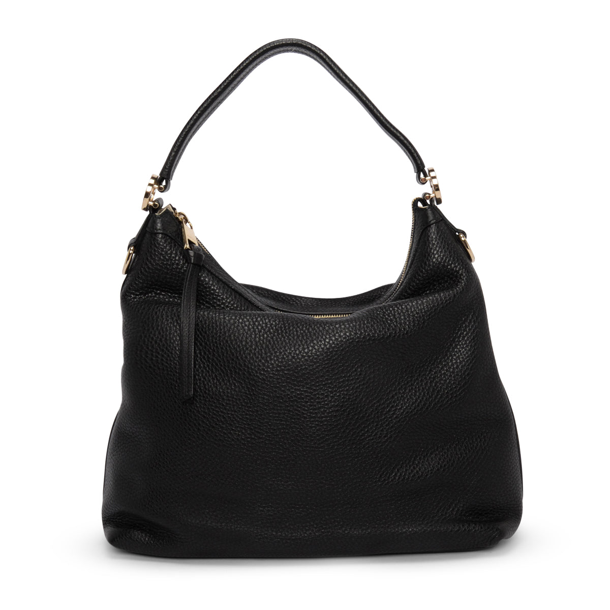 Gucci Black Grained Calfskin Small Miss GG Hobo Bag