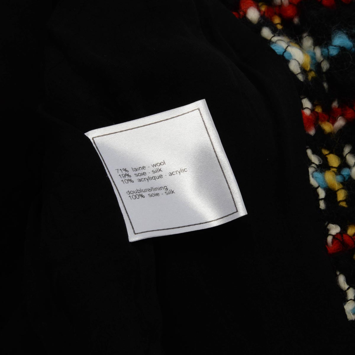 Chanel Multi Colour Wool Tweed Beaded Short Sleeve Coat FR 36