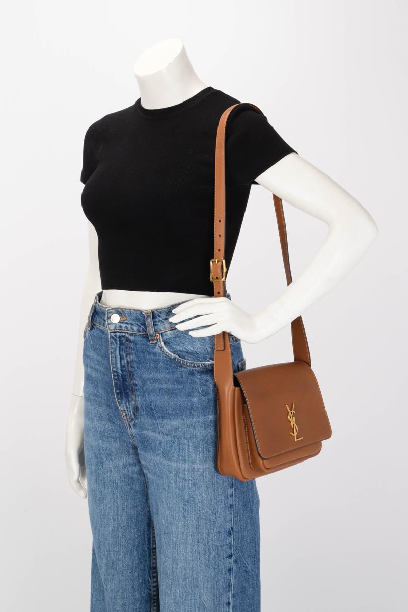 Saint Laurent Brick Vegetable Tanned Calfskin Niki Satchel Bag