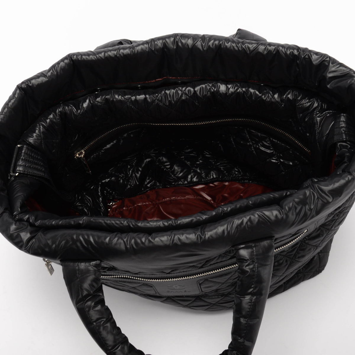 Chanel Black Quilted Nylon Coco Cocoon Large Tote