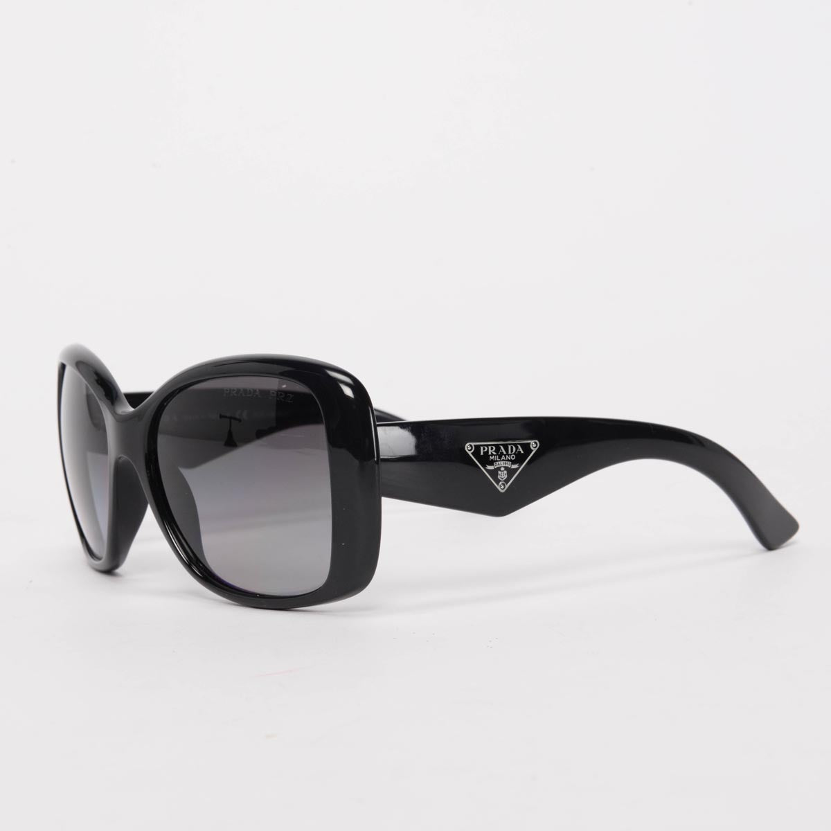 Prada Black Round Acetate Sunglasses