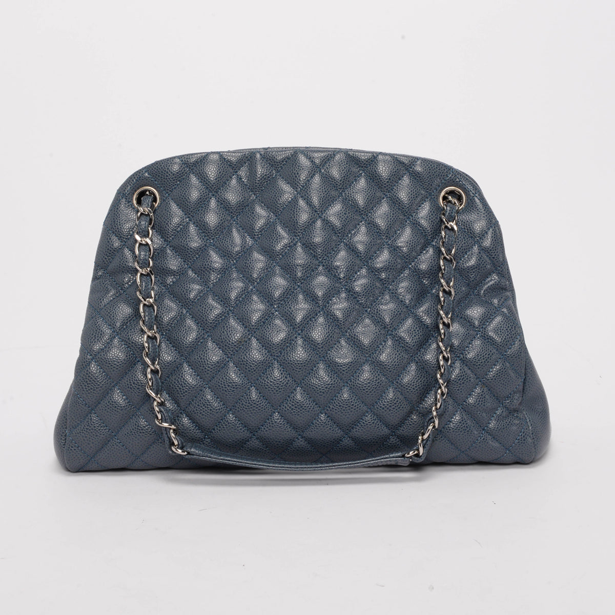 Chanel Blue Quilted Caviar Just Mademoiselle Bowling Bag