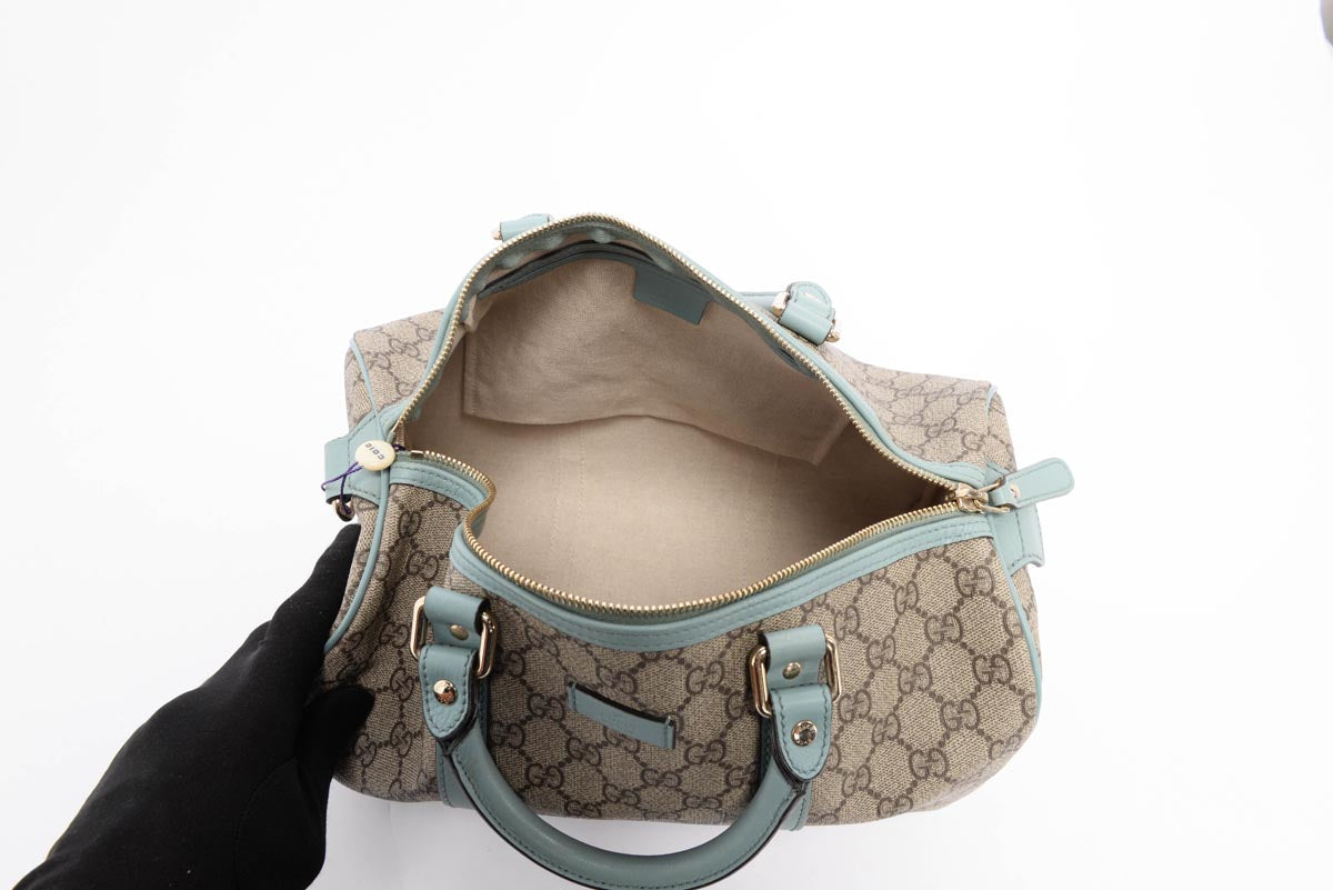 Gucci Light Blue GG Plus Monogram Joy Boston Bag