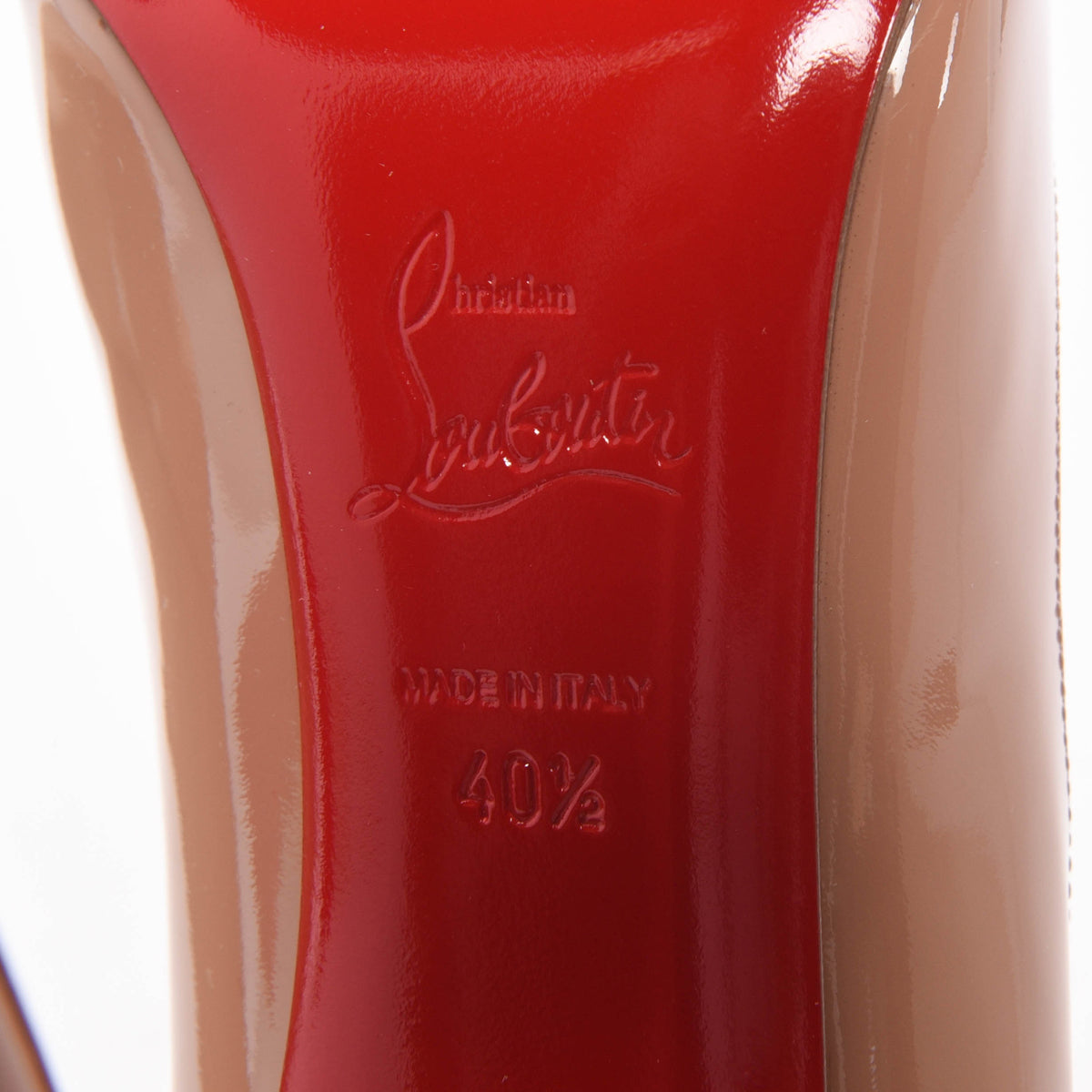 Christian Louboutin Nude Patent Hot Chick Pumps 40.5