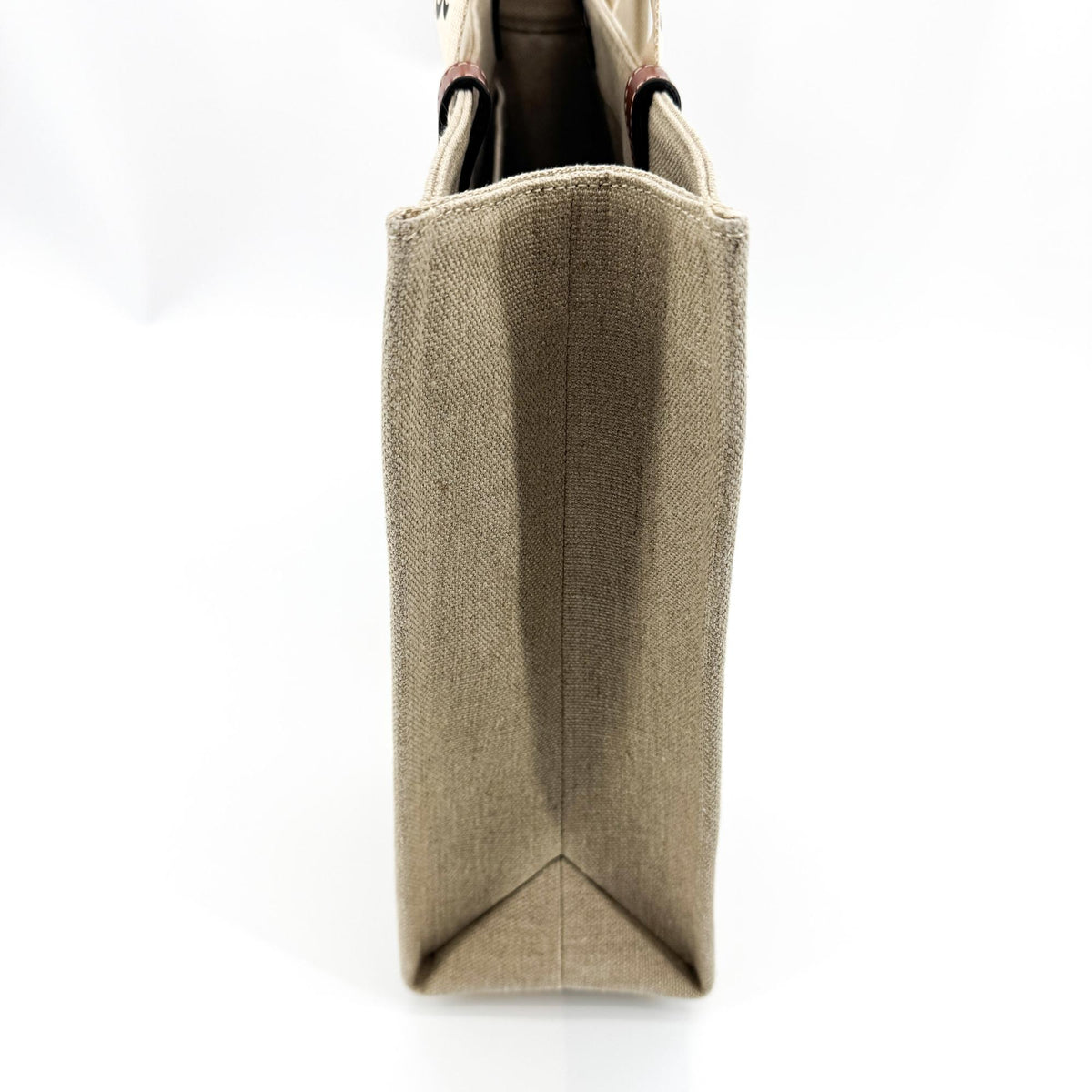 Chloe Brown Canvas with Leather Medium Woody Tote