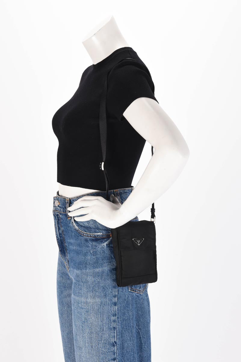 Prada Black Nylon Cross Body Mini Bag