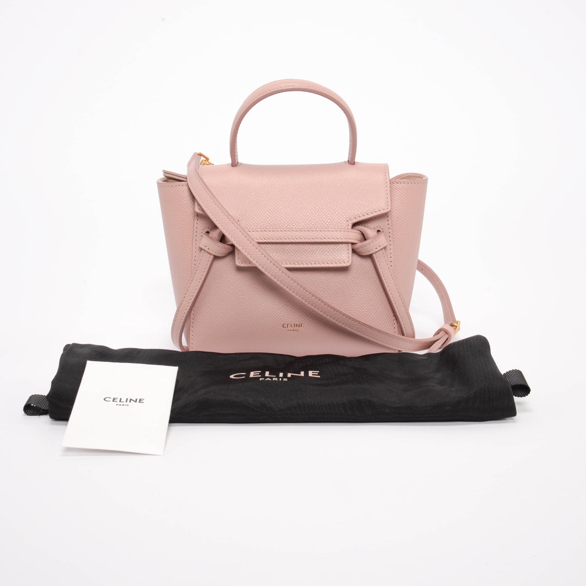Celine Vintage Pink Grained Calfskin Pico Belt Bag