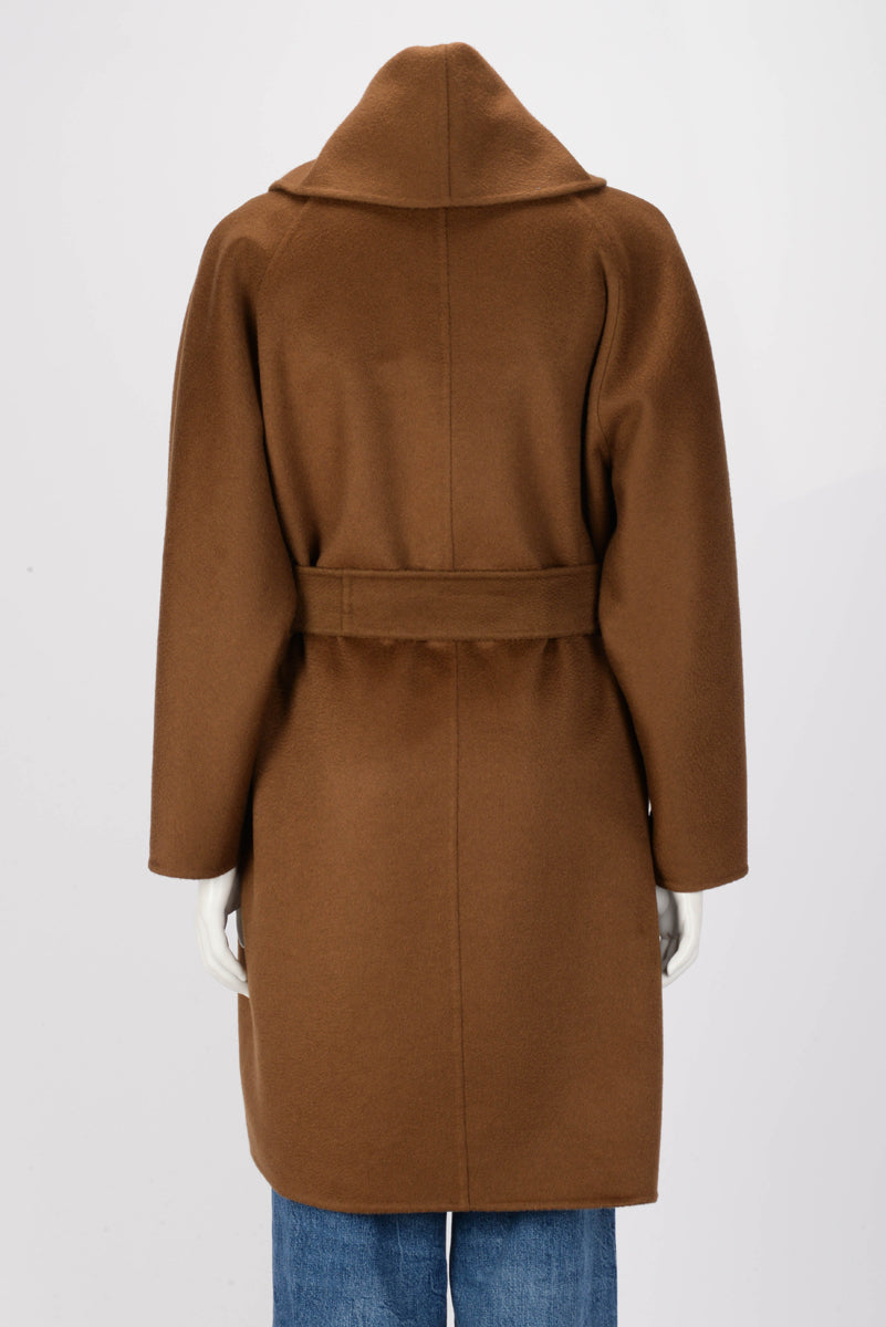 Max Mara Caramel Cashmere Belted Coat IT 36