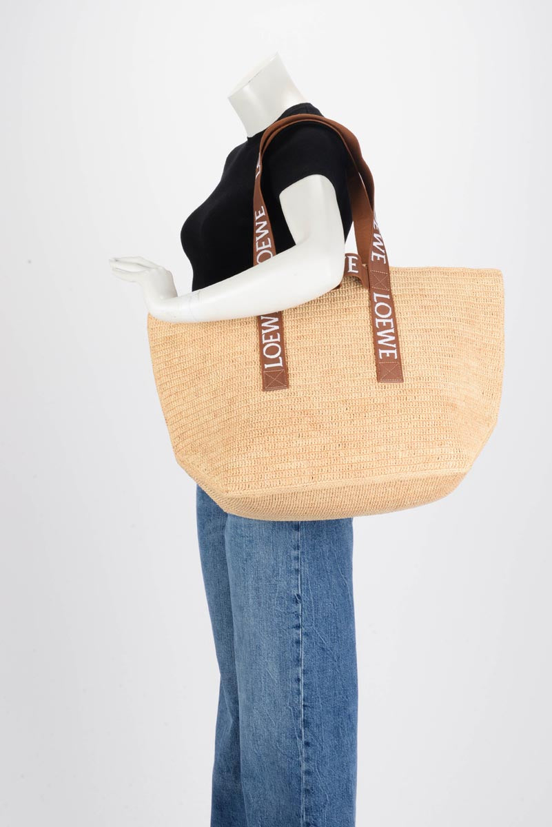 Loewe Raffia Large Fold Tote