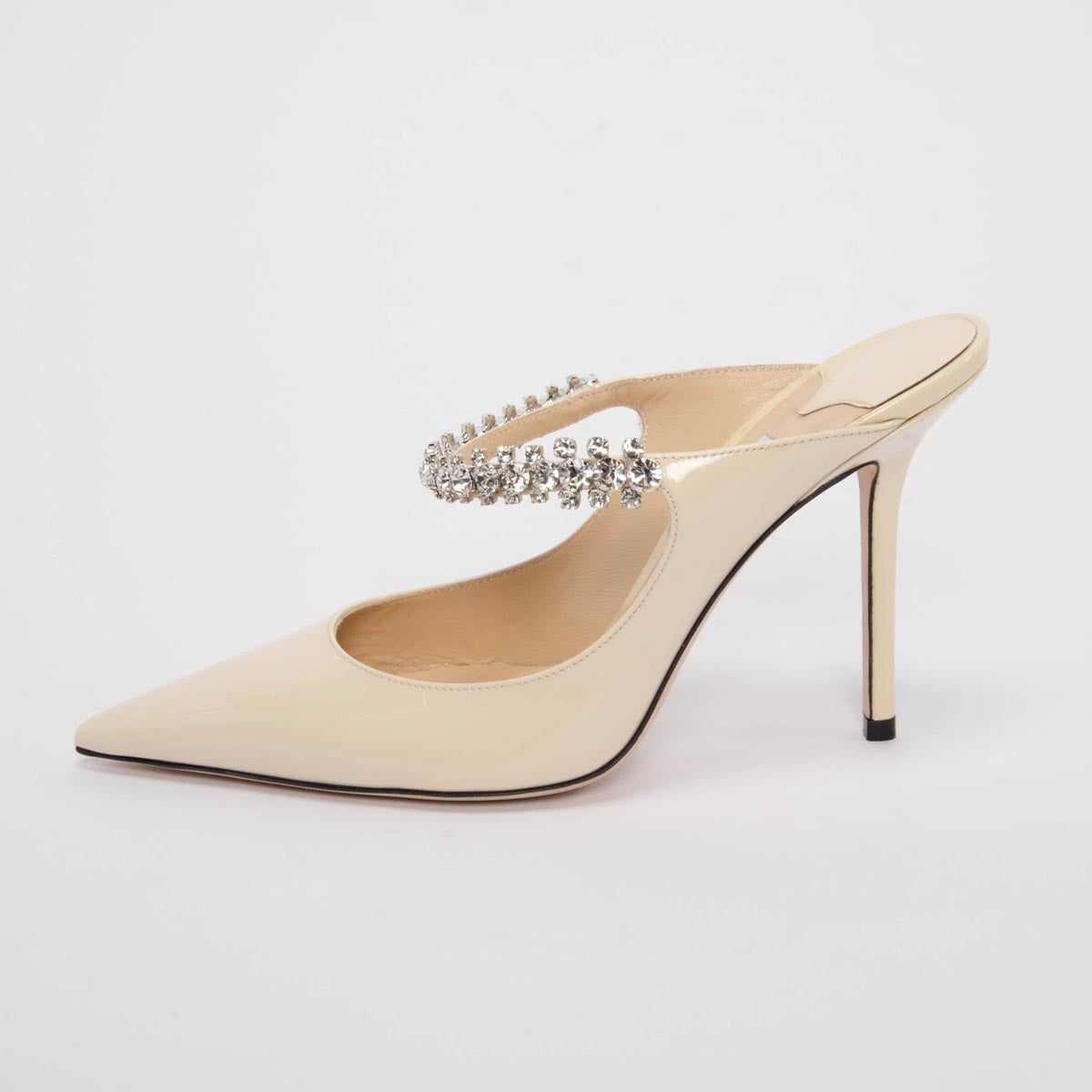 Jimmy Choo Linen Patent Bing Pumps 38.5