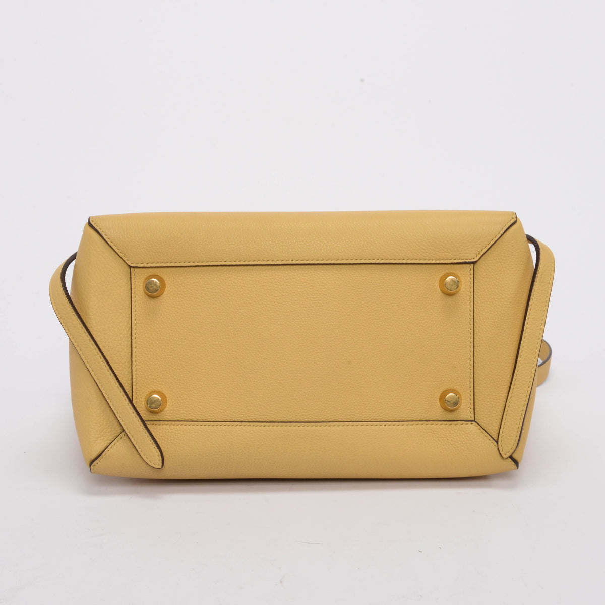 Celine Mustard Grained Calfskin Mini Belt Bag