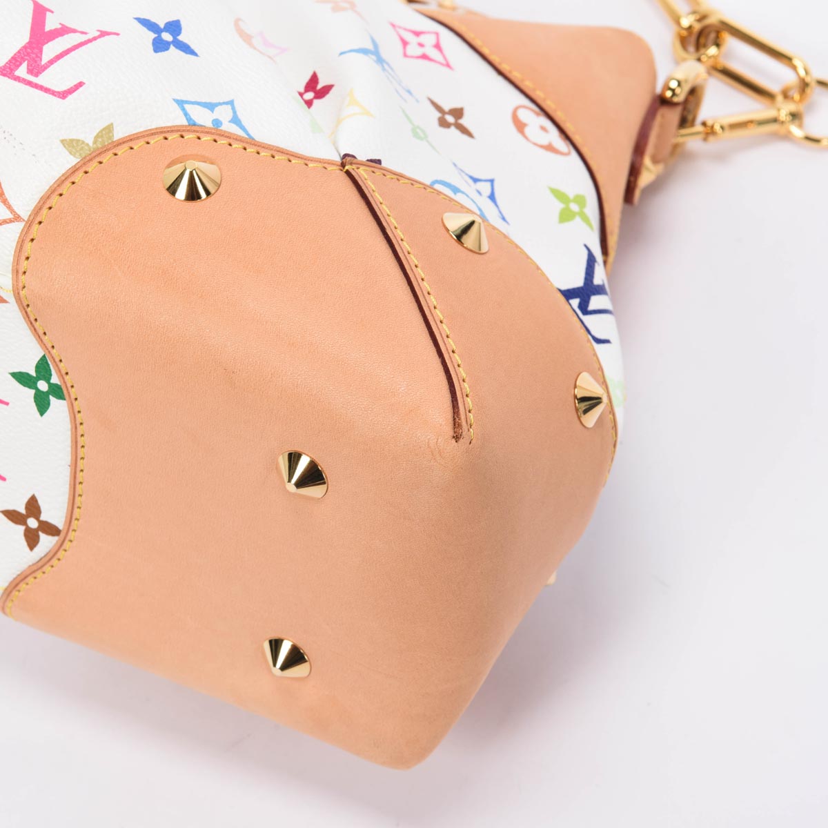 Louis Vuitton White Multicolore Monogram Judy GM Clutch