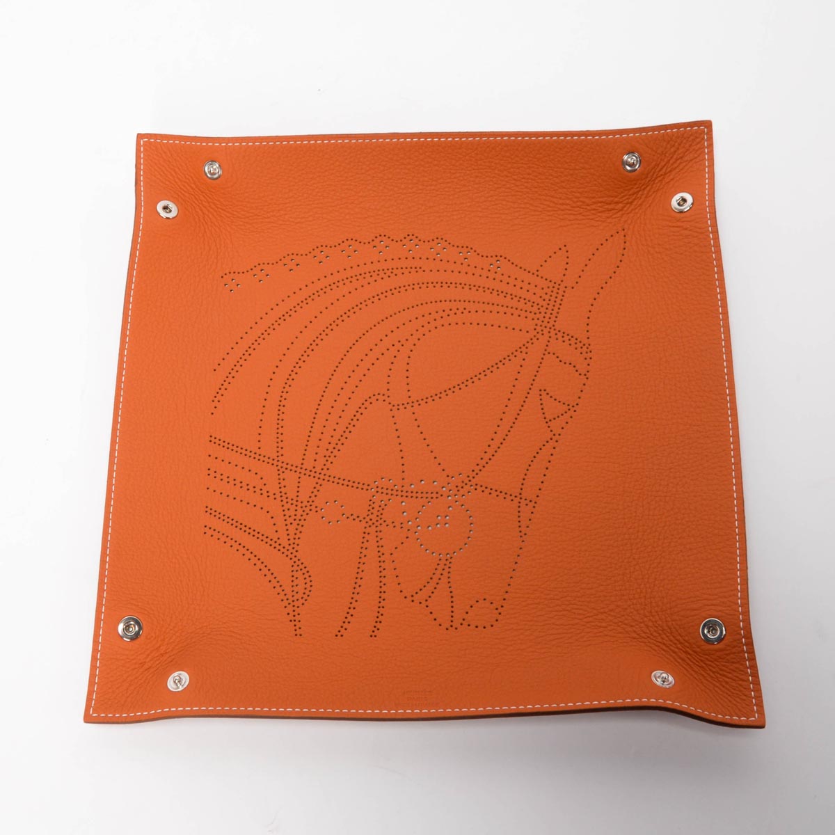 Hermes Fauve Taurillon Mises et Relances Robe du Soir Change Tray