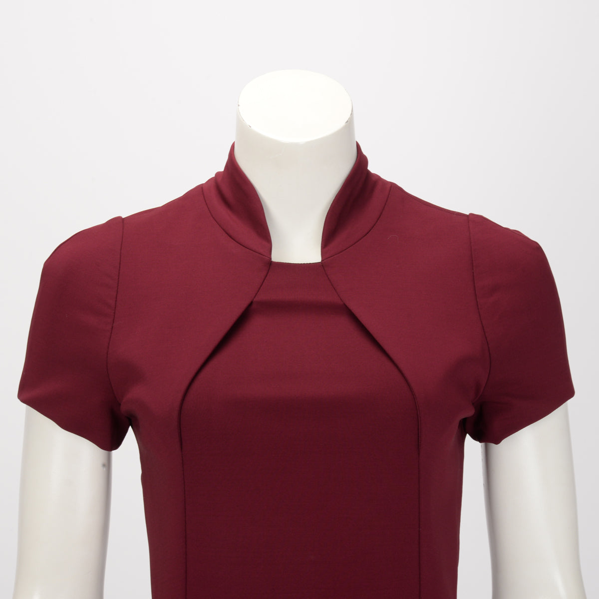 Gucci Wine Interlock Cap Sleeve Midi Dress M