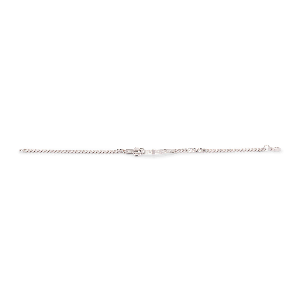 Hermes White Gold & Diamond Etriviere Bracelet