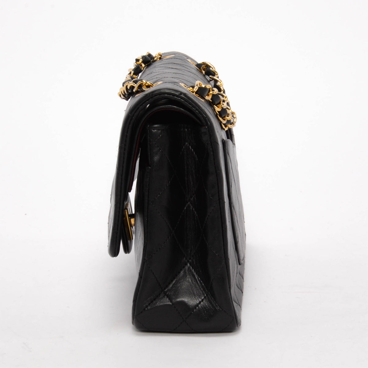 Chanel Vintage Black Quilted Lambskin Classic Double Flap Bag
