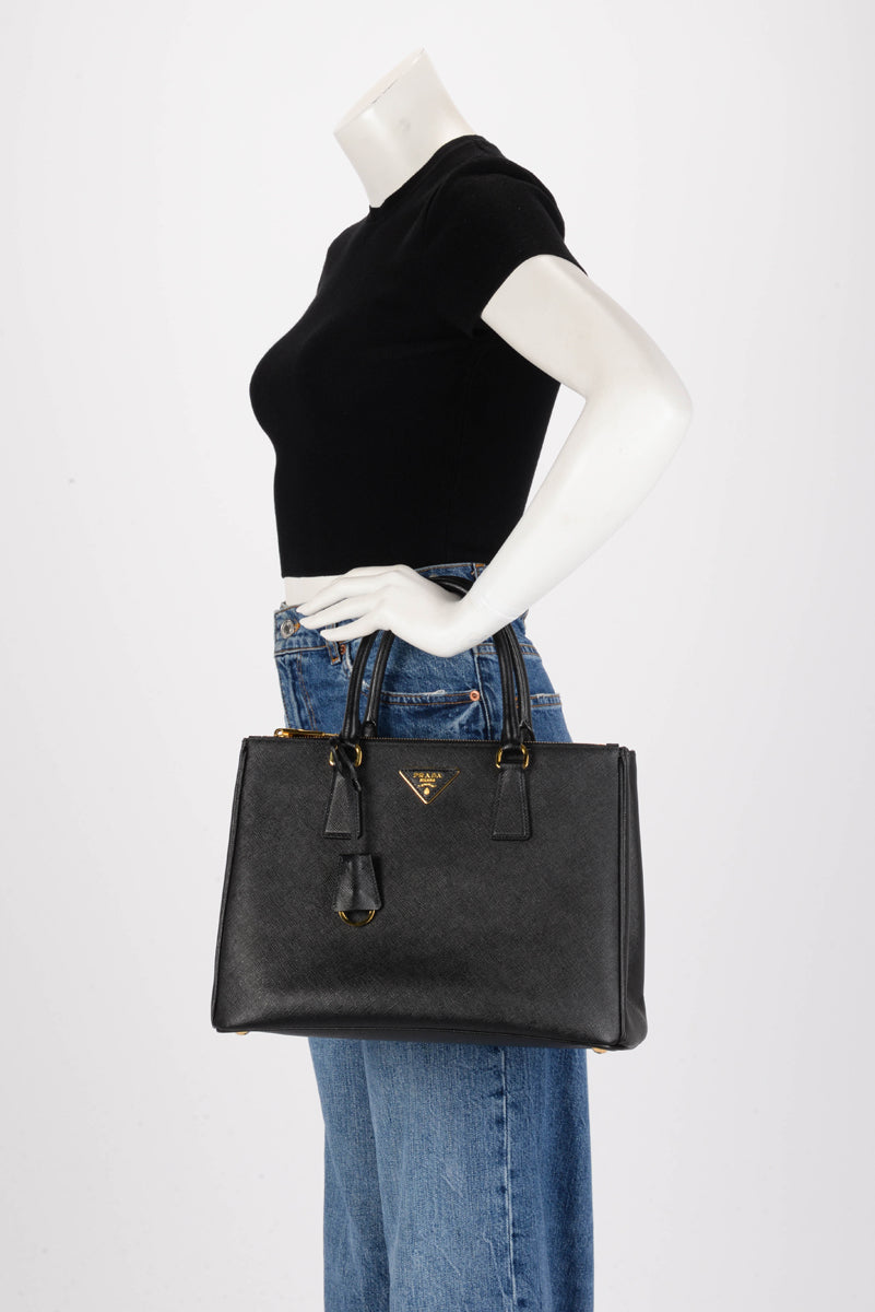 Prada Black Saffiano Large Galleria Tote