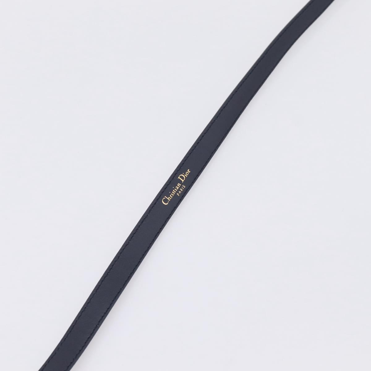 Dior Dark Navy Heart Print Skinny Belt