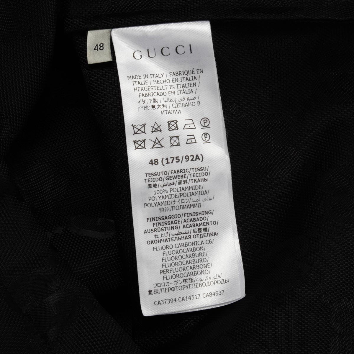 Gucci Black GG Nylon Off The Grid Zip Jacket IT 48