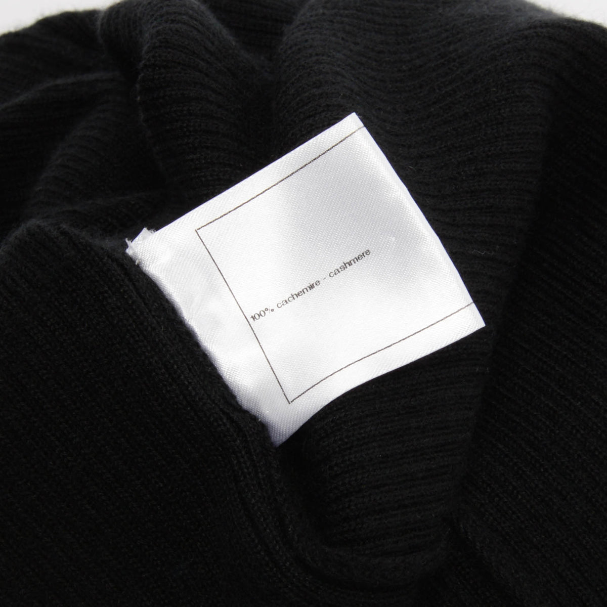 Chanel Black Cashmere Roll Neck Sweater FR 38