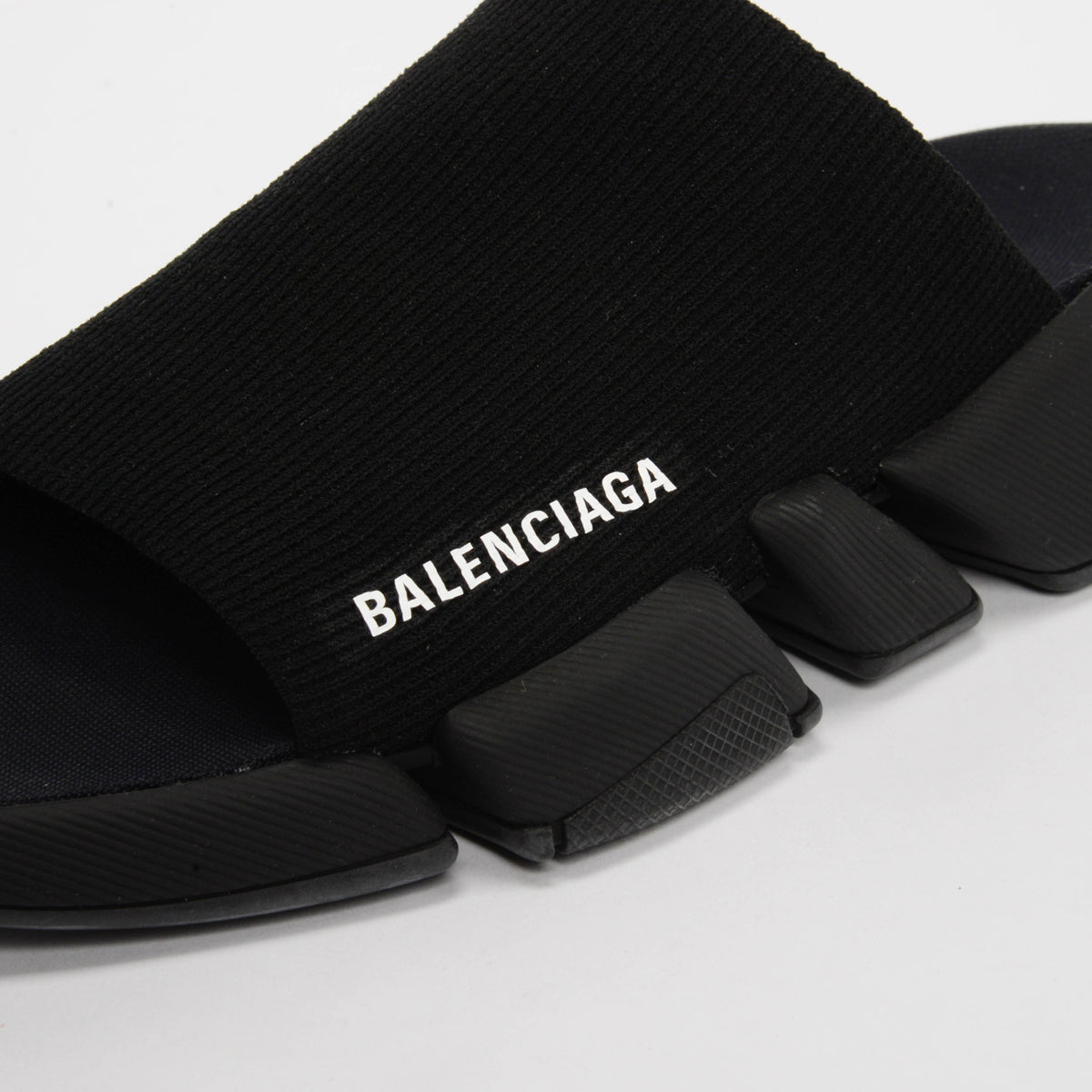 Balenciaga Black Knit Speed 2.0 Slides 42