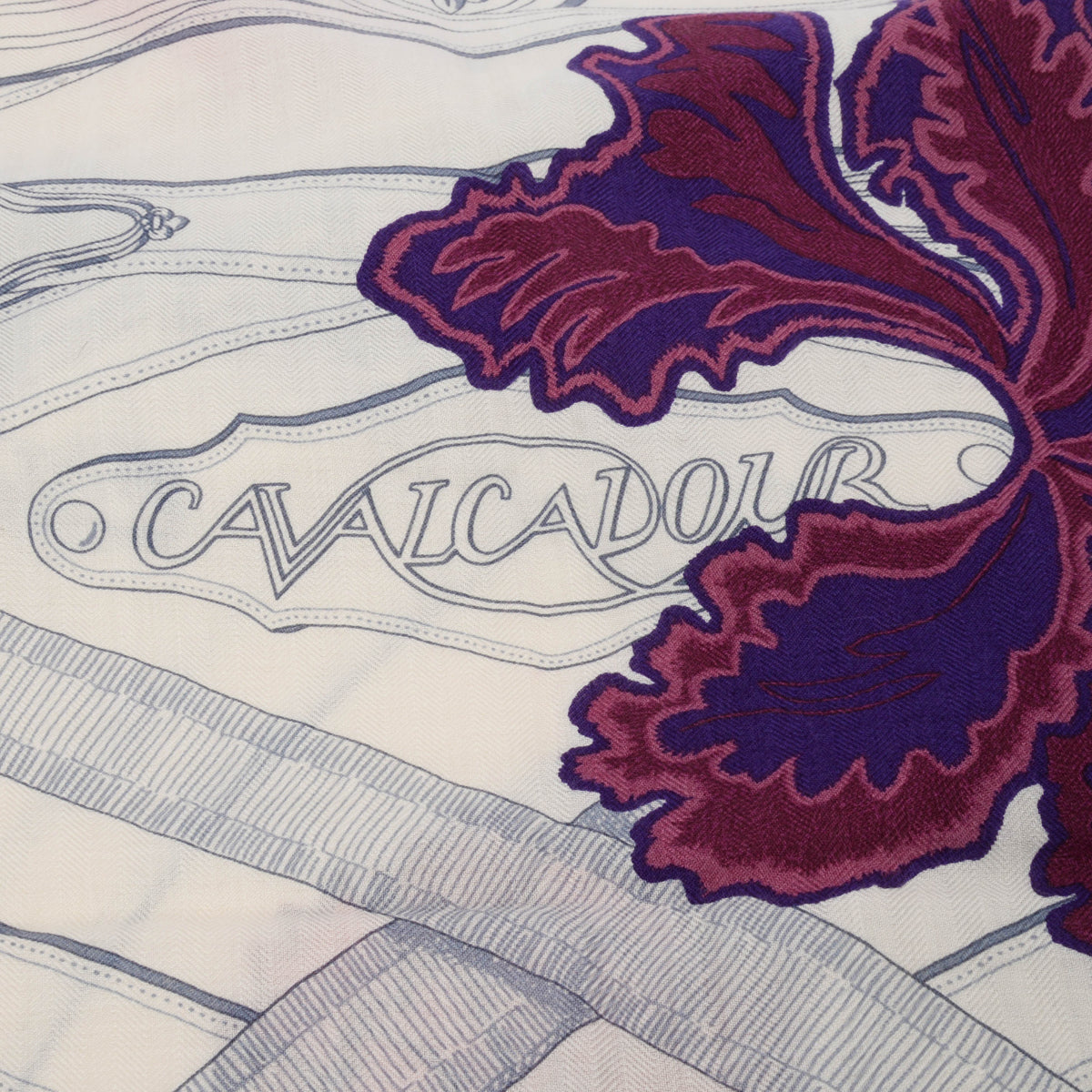 Hermes Pink Cashmere & Silk Cavalcadour Fleuri Shawl