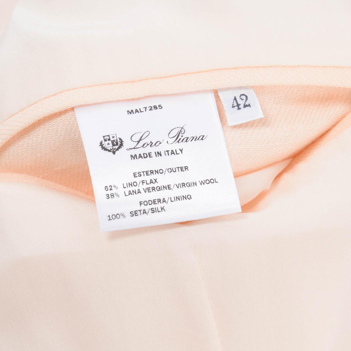 Loro Piana Honey Suckle Linen & Wool Aurora Oversized D.B. Blazer IT 42