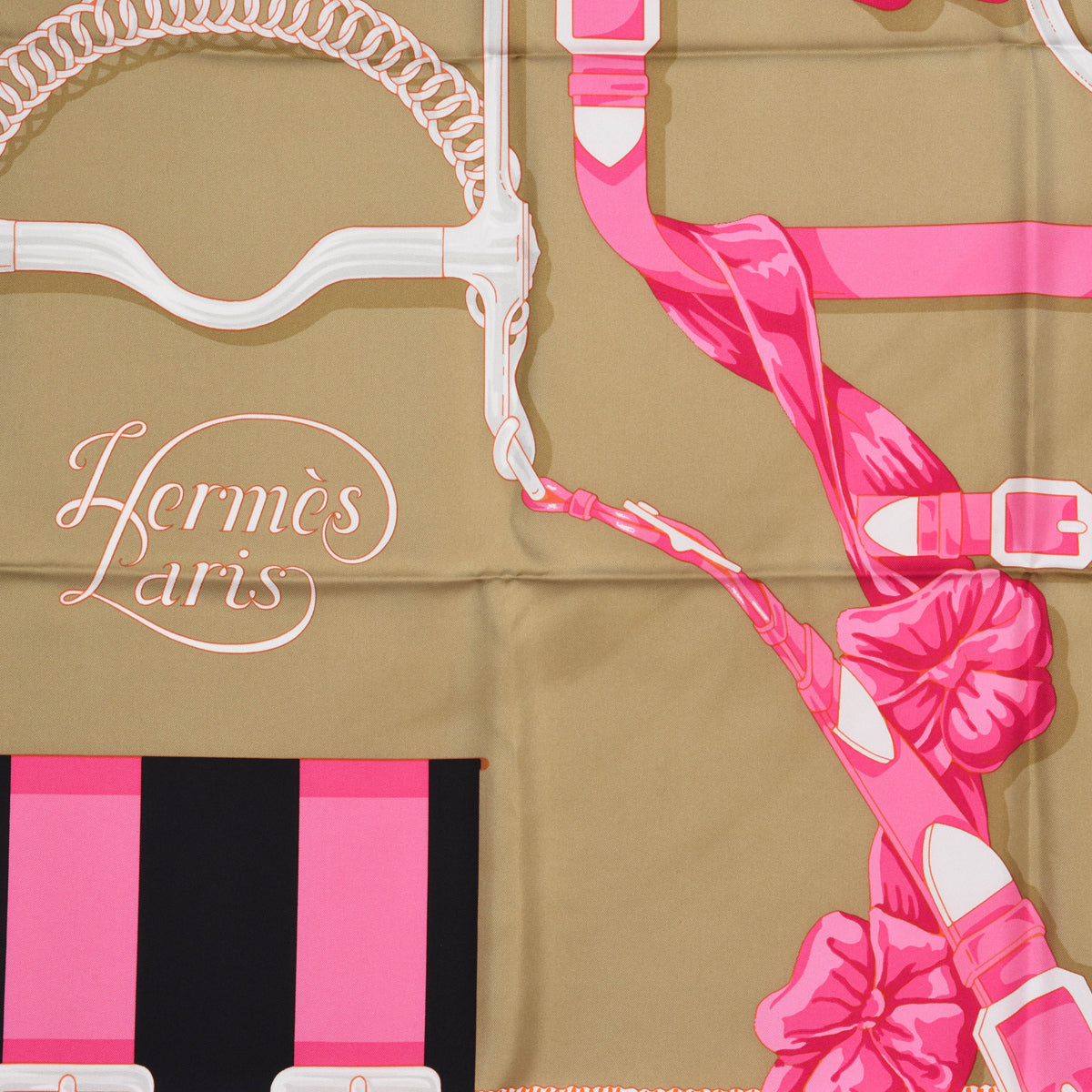 Hermes Multicolour Silk Grand Manege Detail Scarf 90
