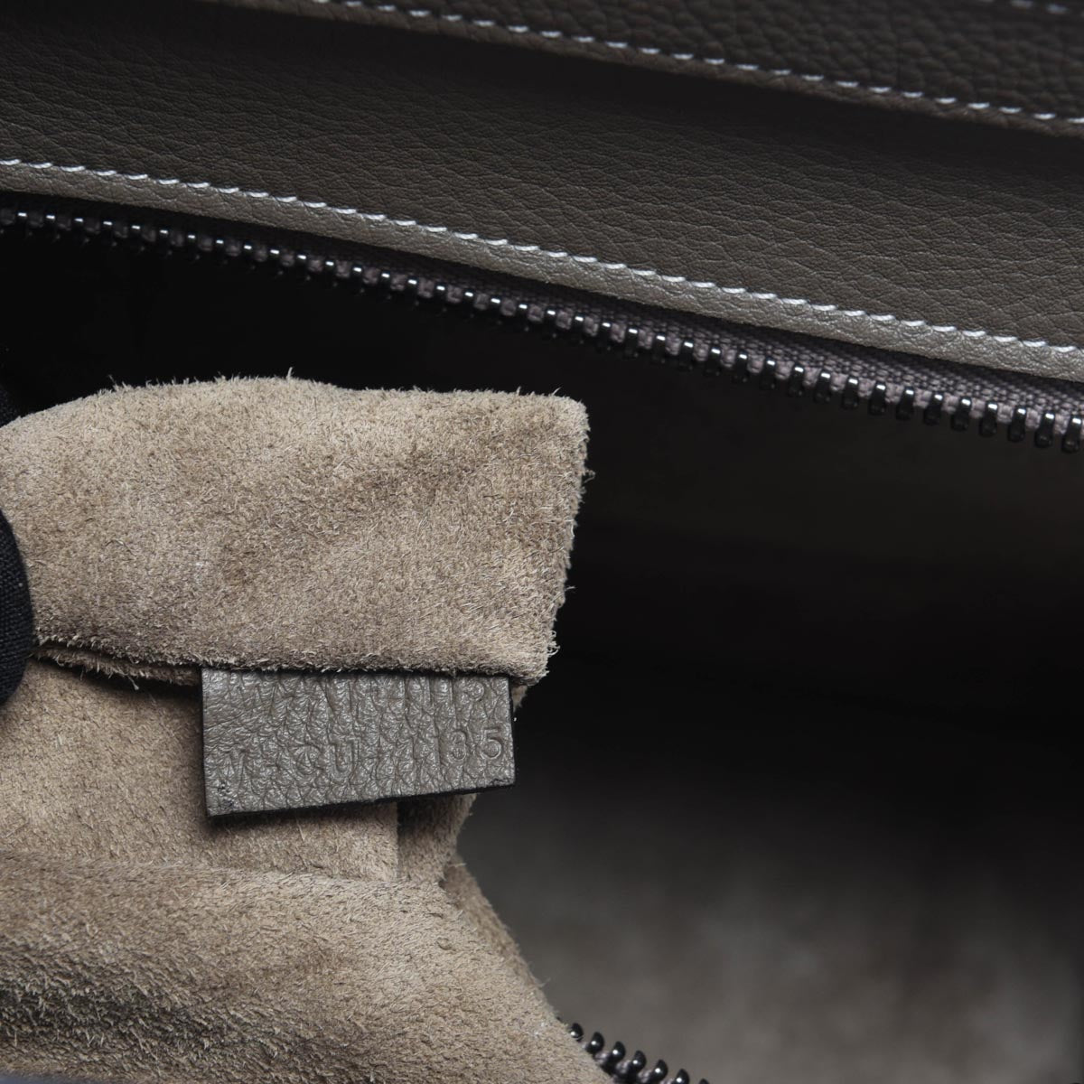 Celine Taupe Grained Calfskin Micro Luggage Bag