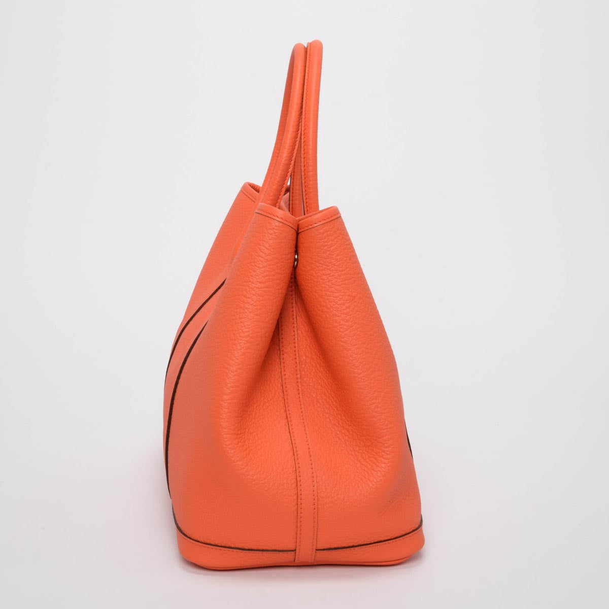 Hermes Orange Poppy Negonda Canvas Lined Garden Party 36