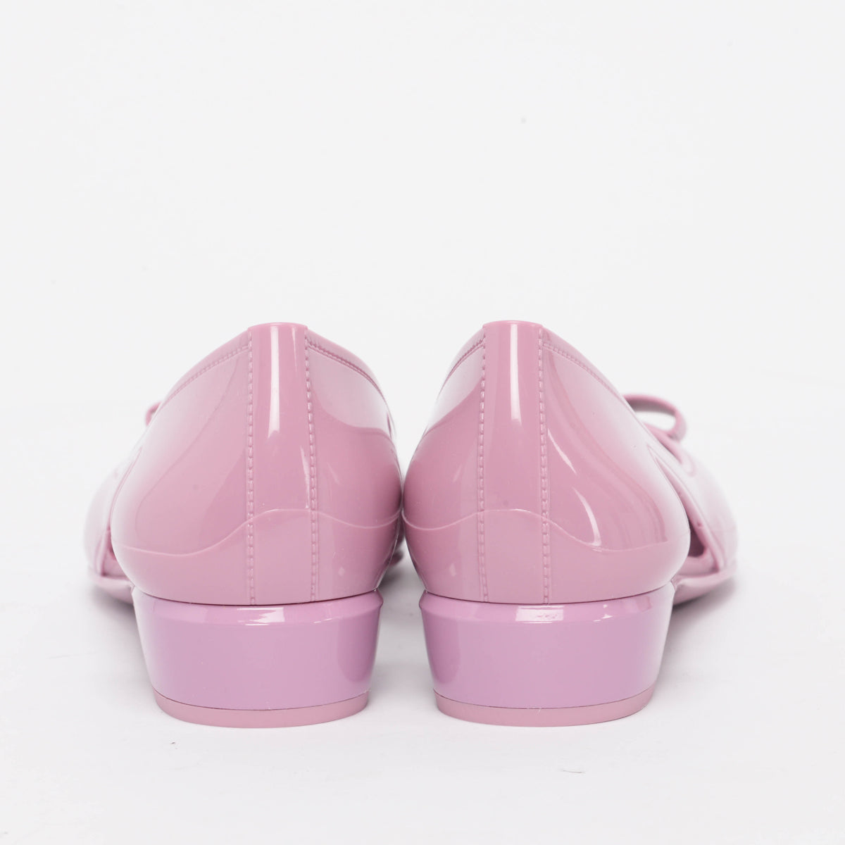 Ferragamo Lilac Jelly Vara Bow Ballet Flats 7