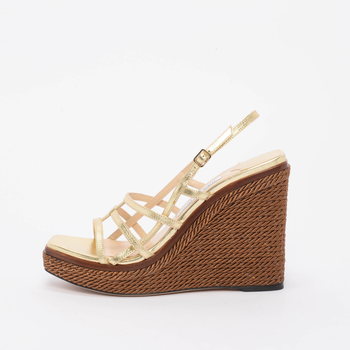 Jimmy Choo Brown Rope Ariela Espadrille Wedges 39