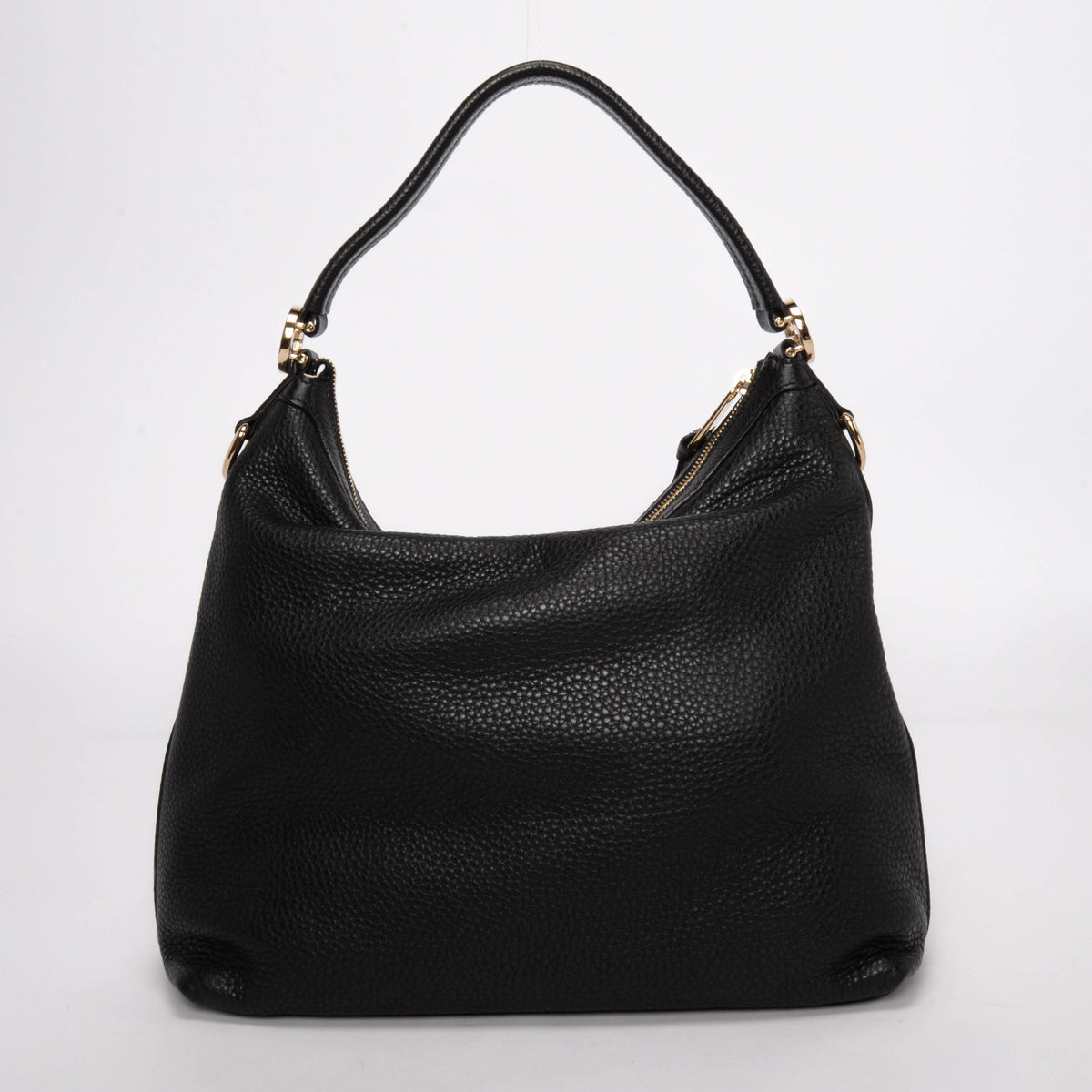 Gucci Black Grained Calfskin Small Miss GG Hobo Bag