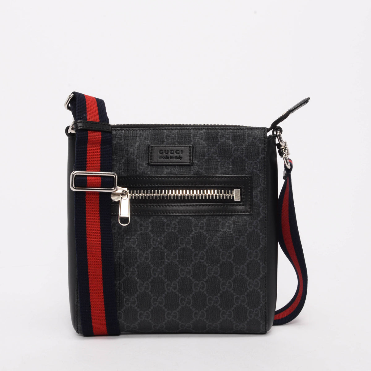 Gucci Black GG Supreme Small Messenger Bag