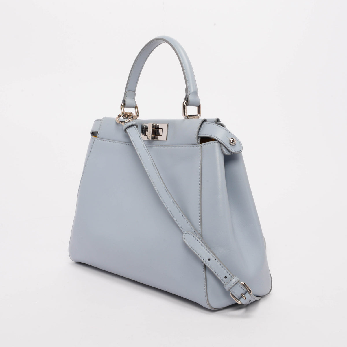 Fendi Pale Blue Nappa Medium Peekaboo Bag