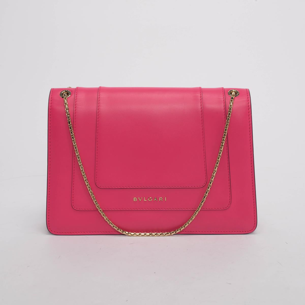 Bulgari Hot Pink Calfskin Serpenti Forever Bag