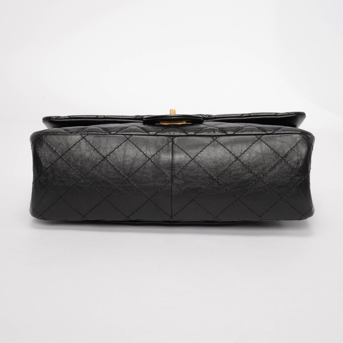 Chanel Black Aged Calfskin 2.55 Reissue 227 Flap Bag
