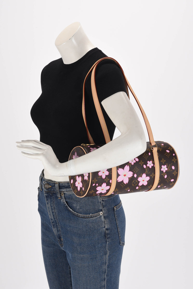 Louis Vuitton x TM Cherry Blossom Monogram Papillon 30 + Mini Pouch